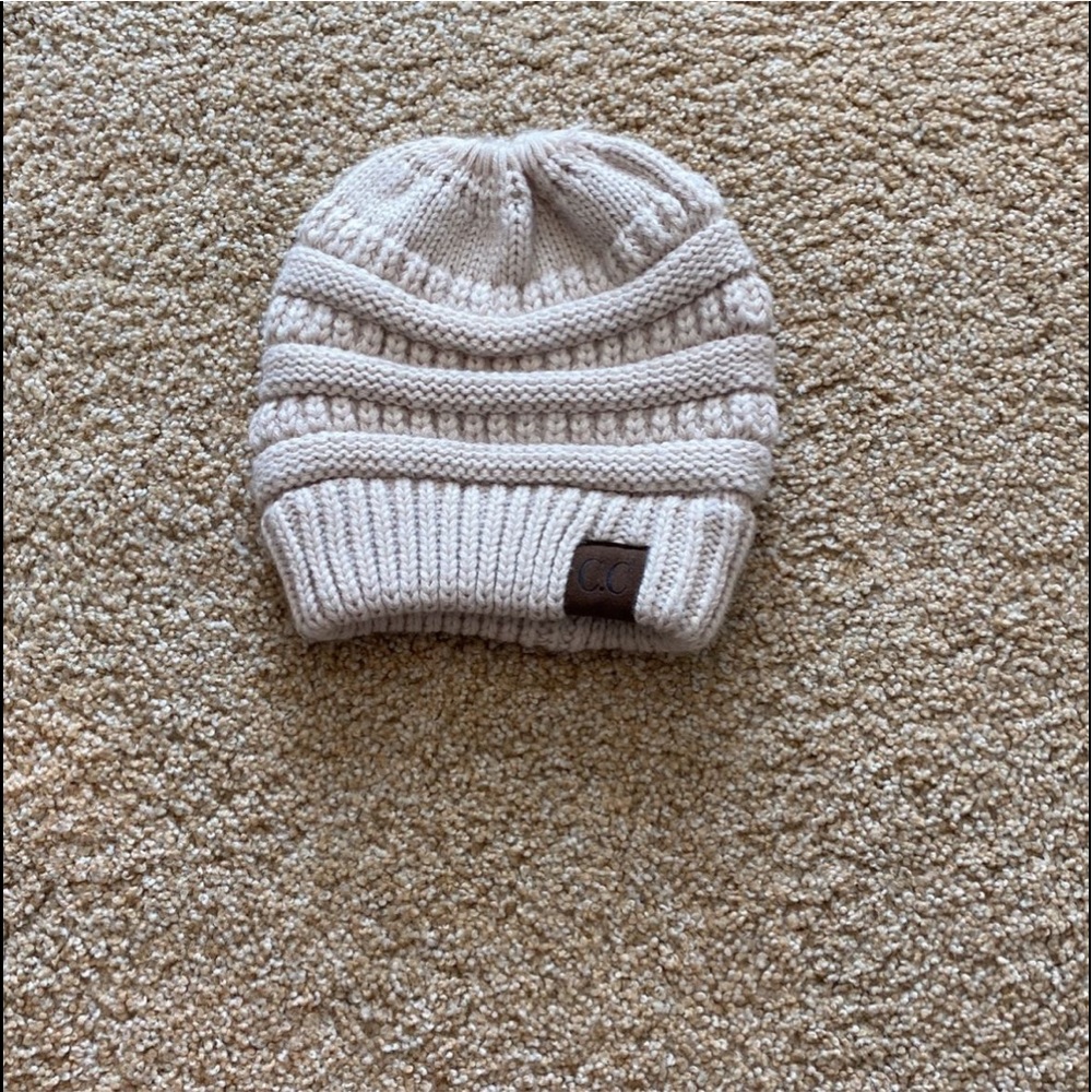 Cute White C.C Beanie